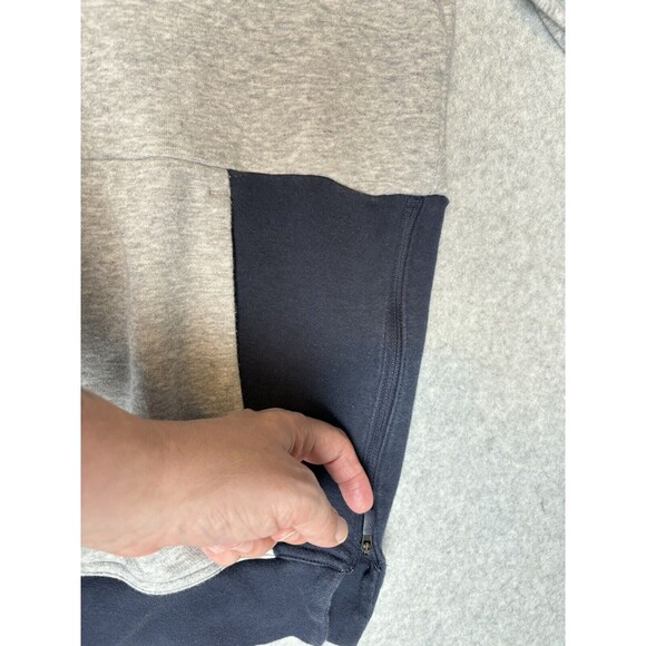 Adidas Men's S2S Kangaroo Grey Blue Pullover Hoodie Sweatshirt Zip Sides Small - Picture 5 of 15